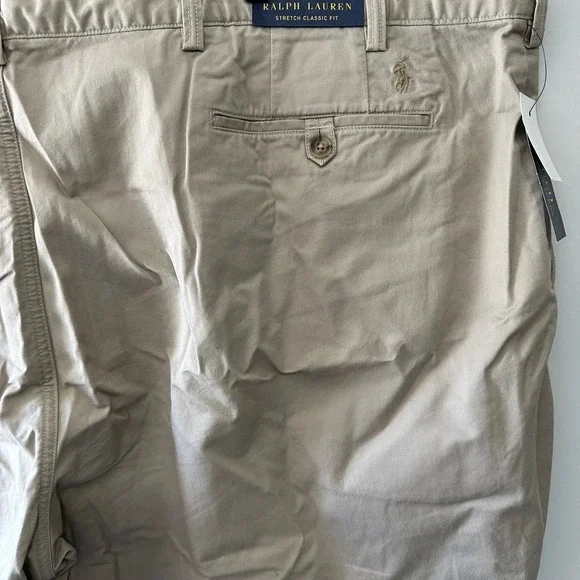 Polo Ralph Lauren Mens Stretch Classic Fit Chino Pants Tan 58x32 NWT - Picture 8 of 12